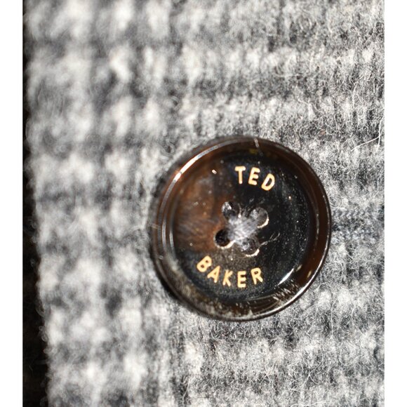 $800 TED BAKER FRAIS CHECKED WOOL BLEND LINED OVERCOAT COAT TB6 44 - Picture 6 of 9